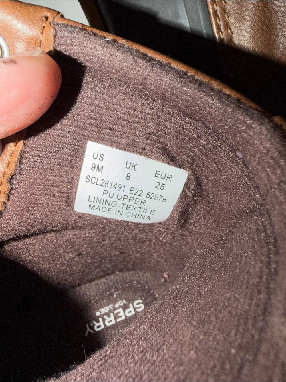 Sperry Brown Leather and Gray Rubber Kids Rain Boots